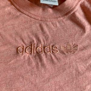 Small Pink Adidas Crop Top